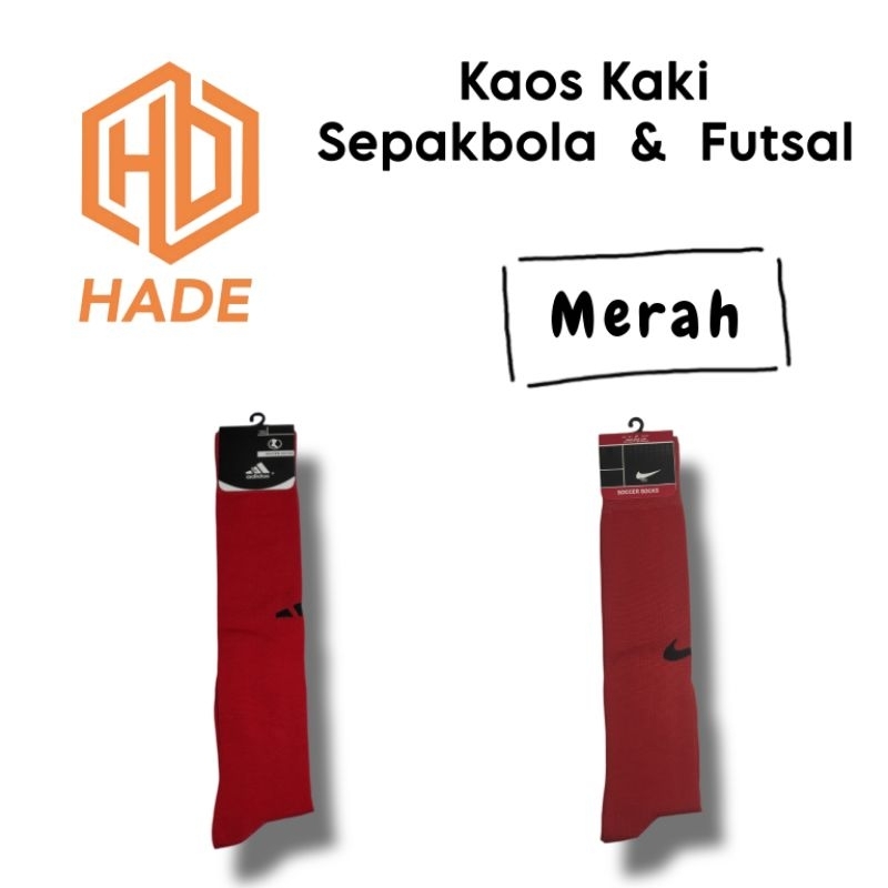 Kaos Kaki Sepakbola dan Futsal Merah Panjang