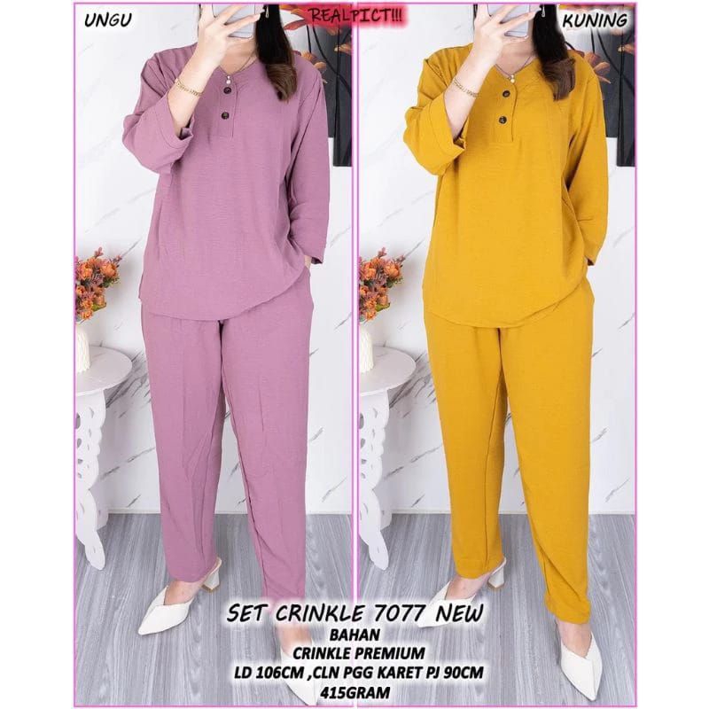 Raffinsyah One Set Crinkle // One set Wanita terbaru // set crinkle premium