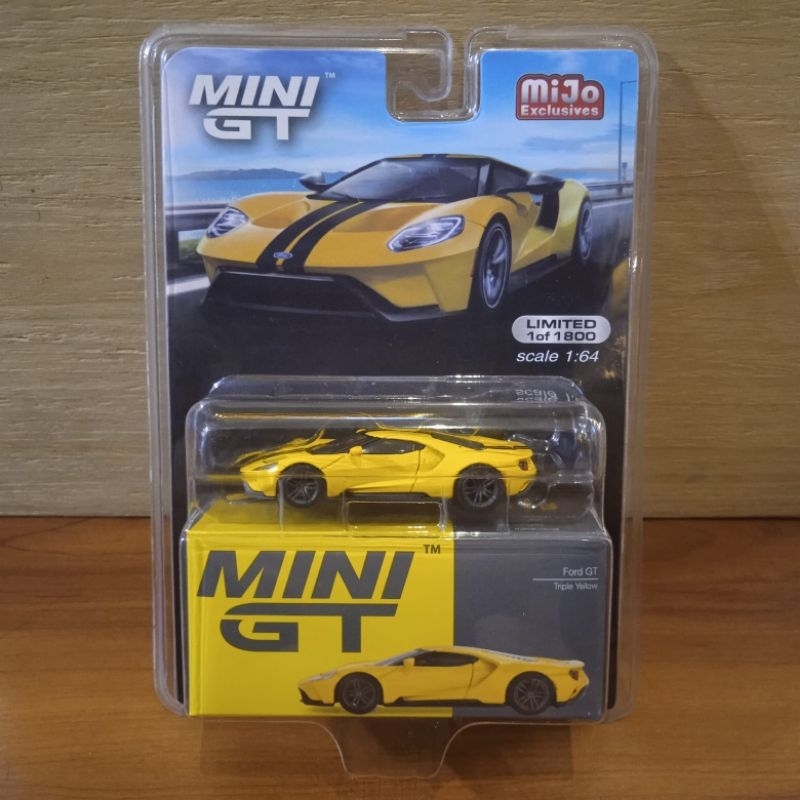MINIGT 613 FORD GT TRIPLE YELLOW LHD MINI GT BLISTER