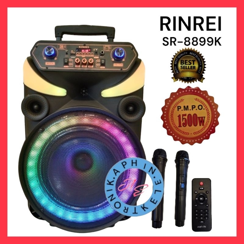 SPEAKER PORTABLE 15 INCH MURAH SPEAKER MEETING BLUETOOTH 15 INCH RINREI SR-8899K ORIGINAL