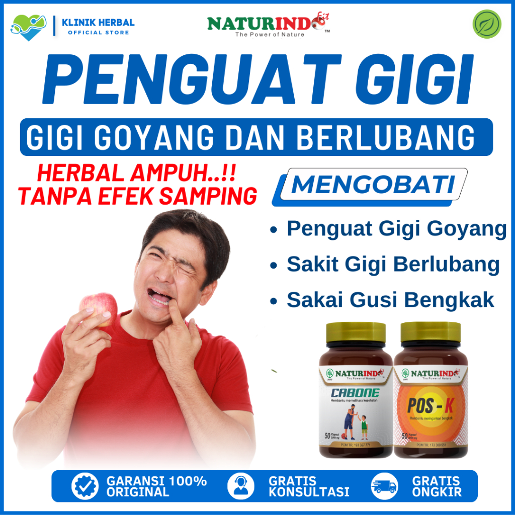 Obat Gigi Goyang Herbal Ampuh Penguat Gigi Goyang dan Berlubang Cabone