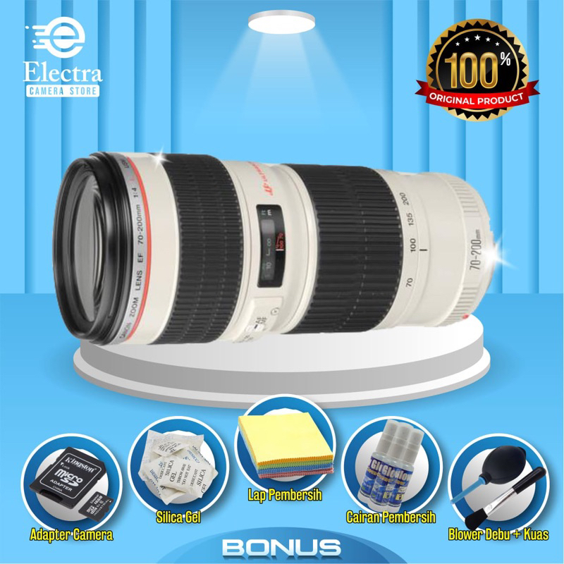 LENSA TELE CANON 70-200mm f4 non is mulus murah