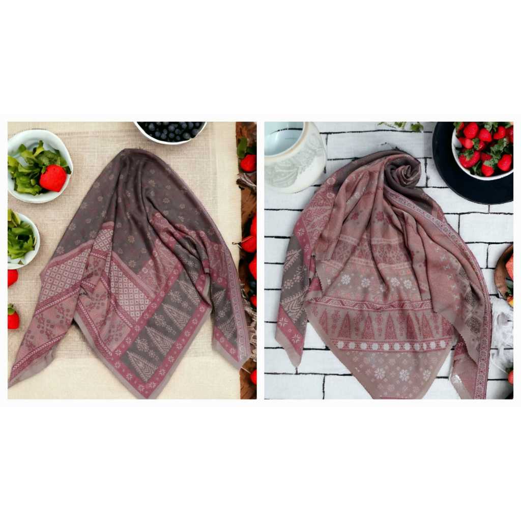 Hijab Segi Empat Motif Syari Oskara (130x130) By Azara Laser Cut