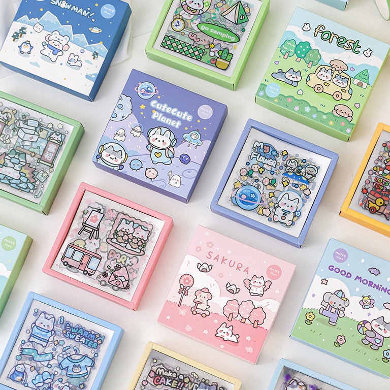 

Suah REAY Stiker Bx Stiker Set Aestheti ekr Tumbrl Animal 1 Bx 1 Lembar ikB