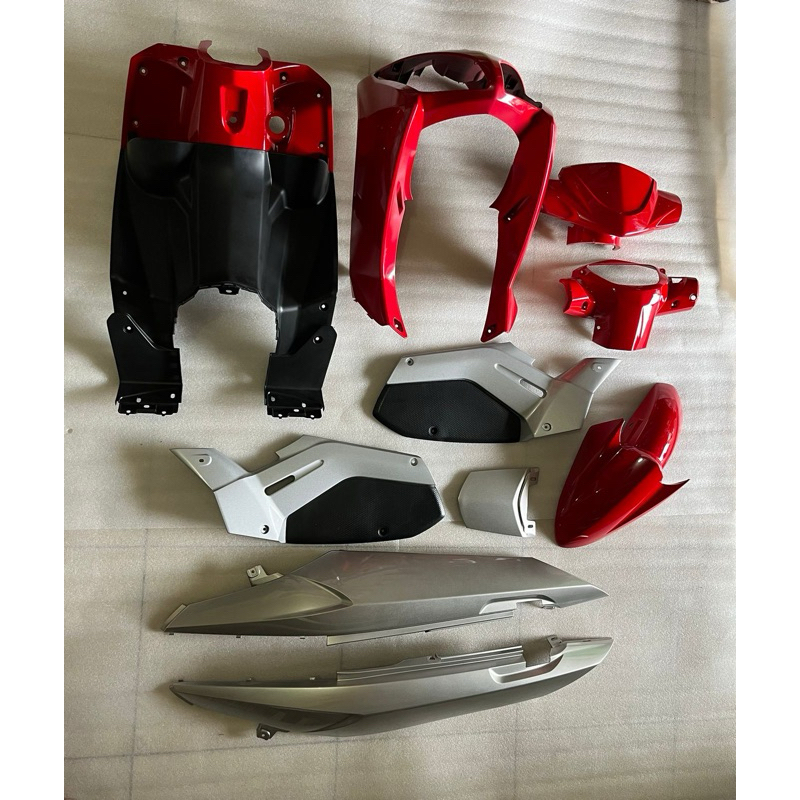 body nouvo z Fullset halus Merah cabe Silver