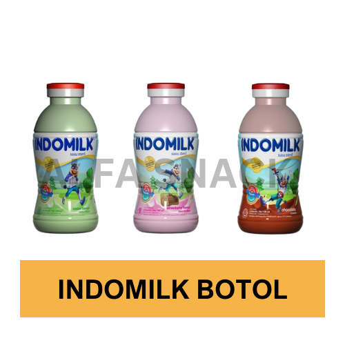 

Susu Indomilk Botol Rasa Melon / Cokelat / Stroberi 190 ml