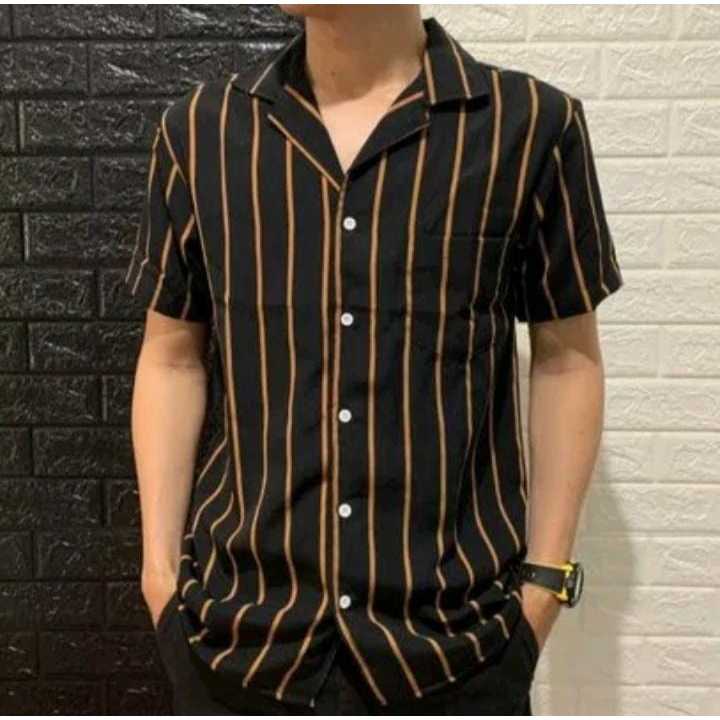 KEMEJA SALUR PRIA LENGAN PENDEK DEWASA - KEMEJA SALUR PRIA PIYAMA - KEMEJA SALUR KEREN KEKINIAN - KE