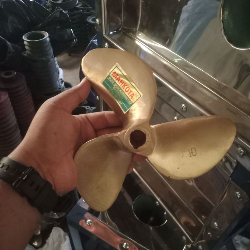 Baling baling Kuningan D10 as 3/4" Daun 3 perahu kapal