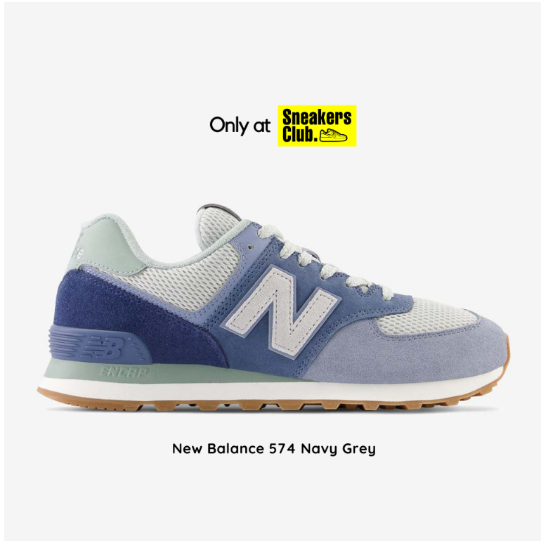 Sepatu Sneakers Pria NEW BALANCE 574 NAVY GREY U574DBG - ORIGINAL