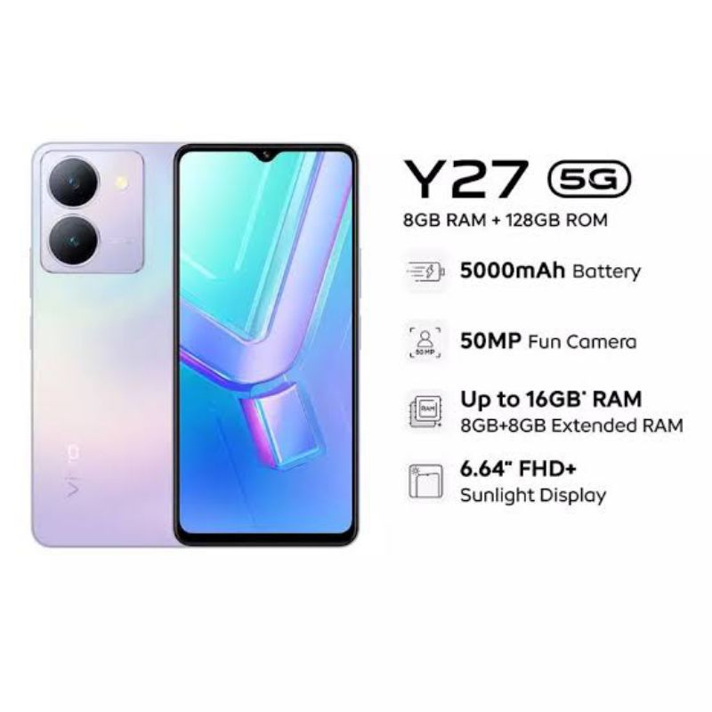 Vivo y27 5G RAM 6/128GB NEW RESMI BNIB