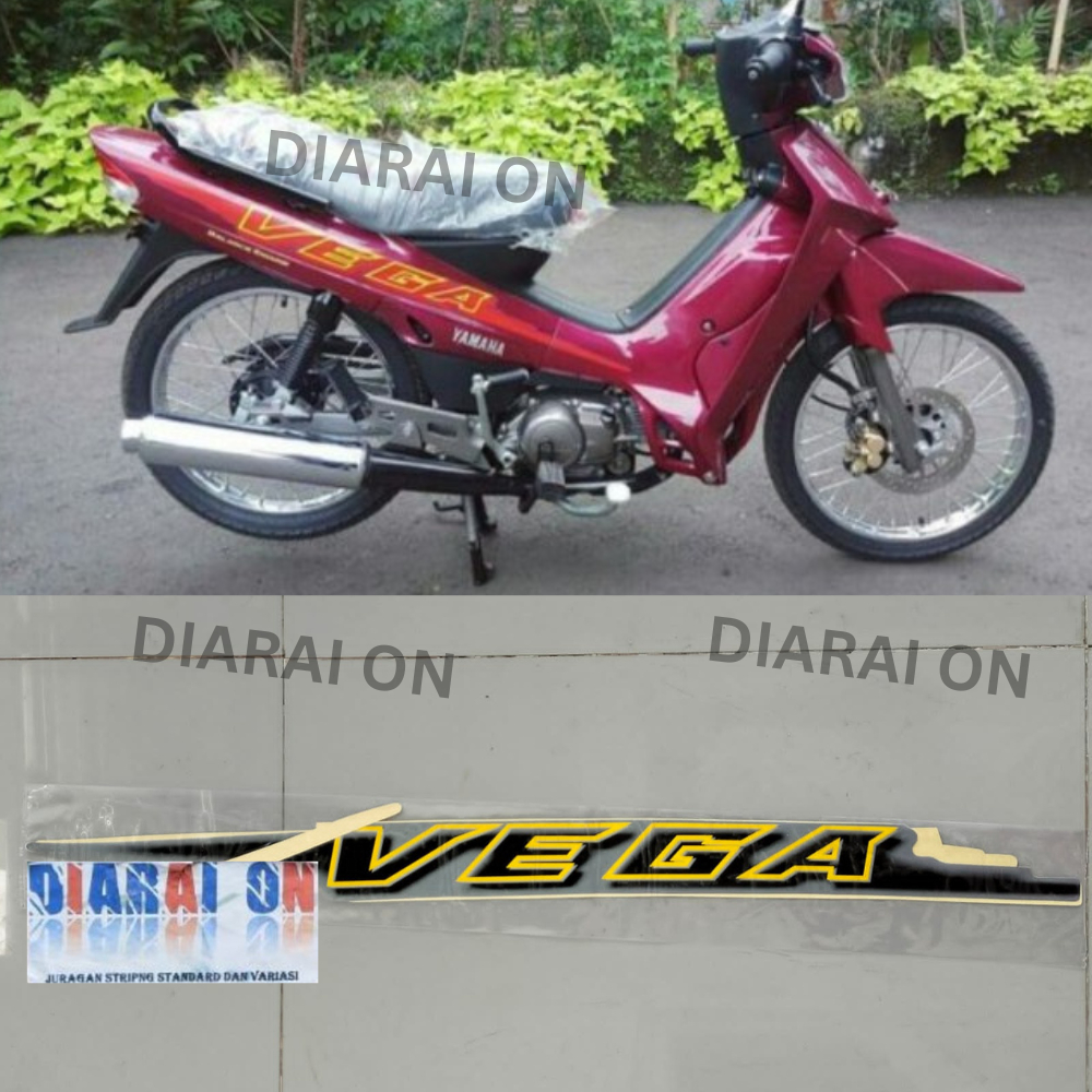 Stiker Striping Yamaha Vega 1998 1999 - Vega Lama Hitam SIlver Murah