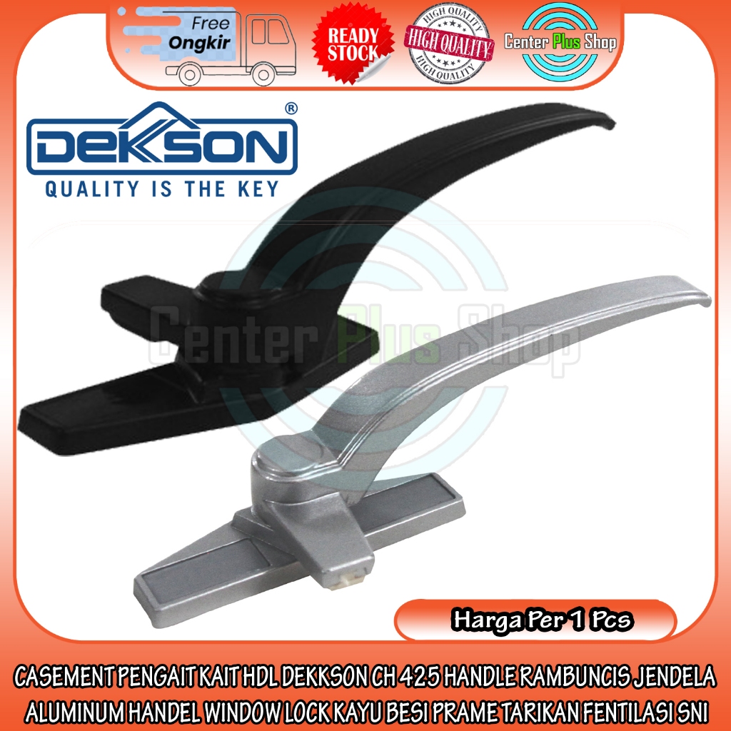 RAMBUNCIS PENGAIT KAITAN JENDELA CASEMENT HANDLE ALUMINIUM DEKKSON CH 425 L R BK NA WH YB1C IVORY KI