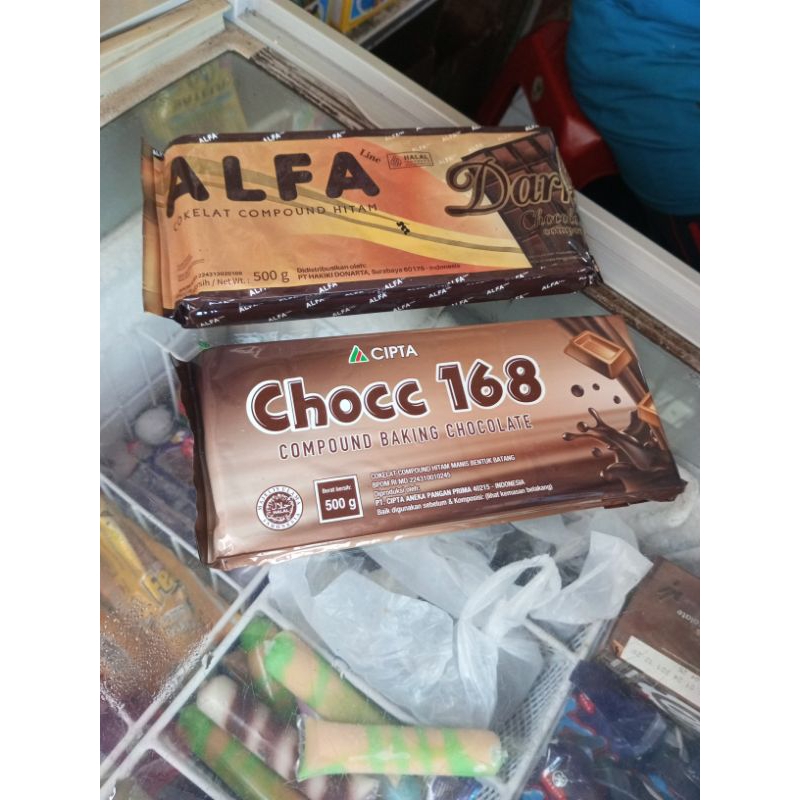 

coklat alfa 500gr & chocc 168