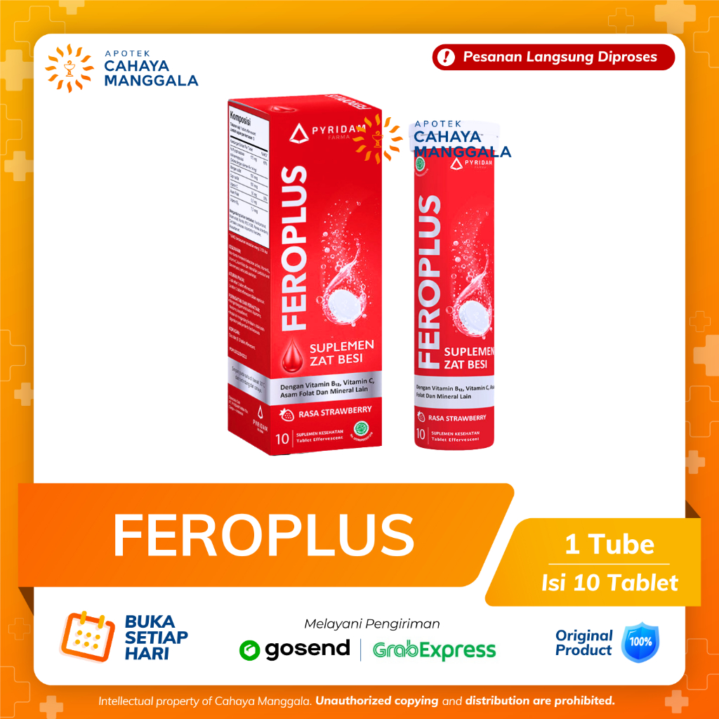 FEROPLUS SUPLEMEN ZAT BESI 10 TABLET EFFERVESCENT