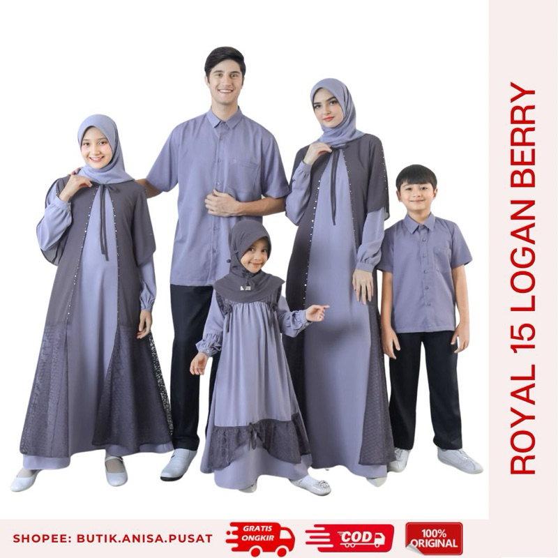 GAB - ETHICA ROYAL 15 LOGAN BERRY Sarimbit Keluarga 2024 Gamis Kagumi 308 Kagumi Kids 159 Koko Kahfi