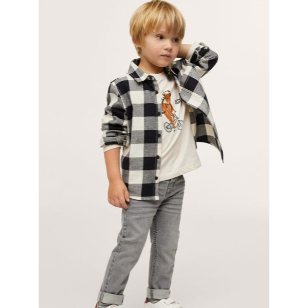 Kemeja Flanel Anak Cowok Tanggung Usia 4-12 Tahun Flanel Anak Motif Catur Tartan Lengan Panjang