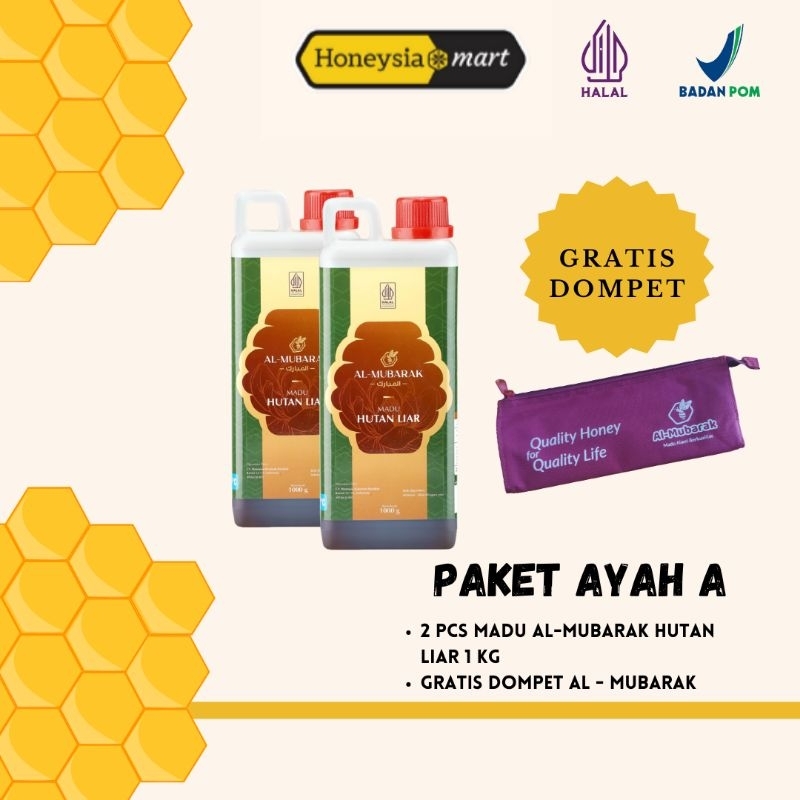 

PAKET AYAH A Madu Al Mubarak 2 Pcs Hutan Liar 1kg