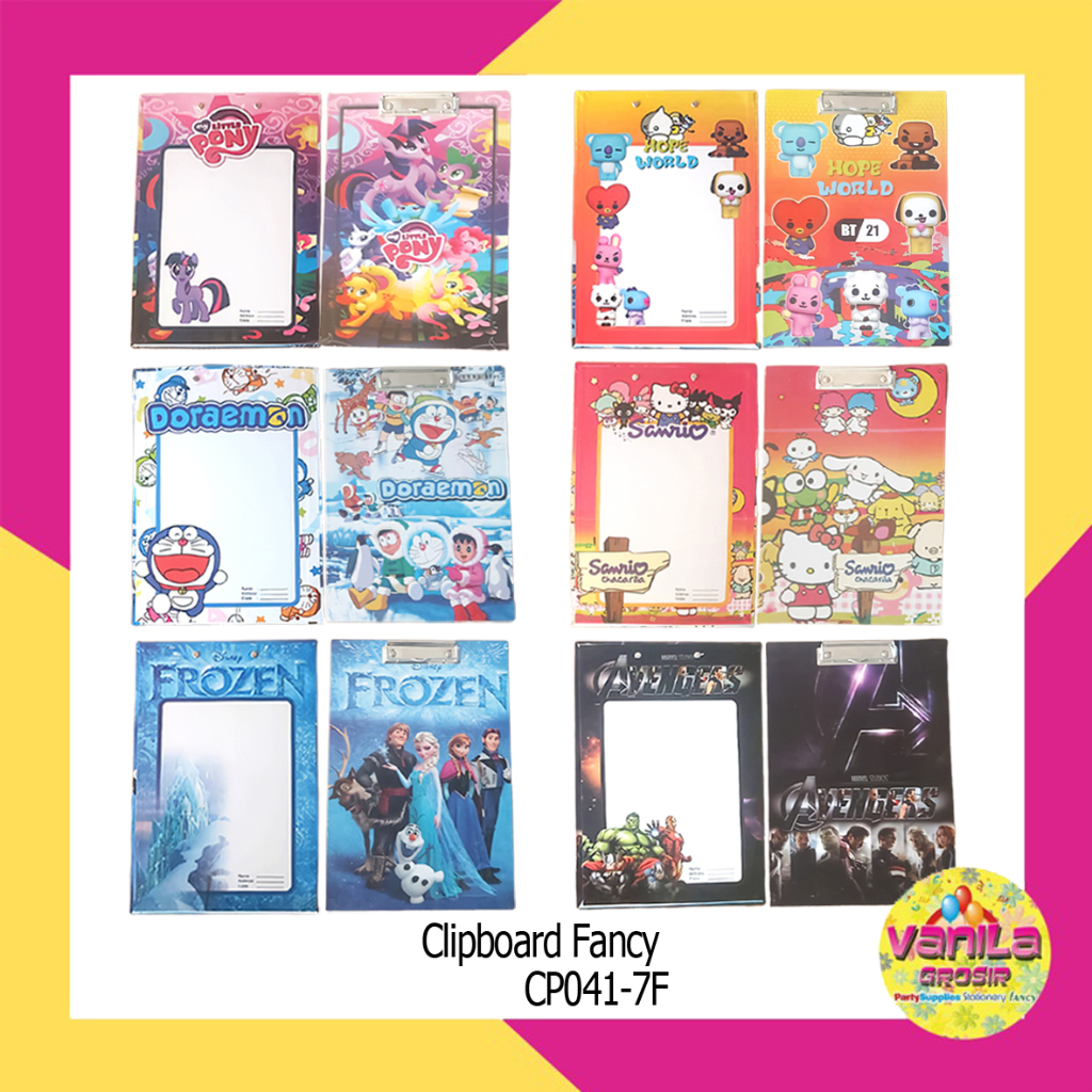 

(1Pcs) ClipBoard Fancy, papan dada, alas ujian, papan whiteboard, tatakan tulis