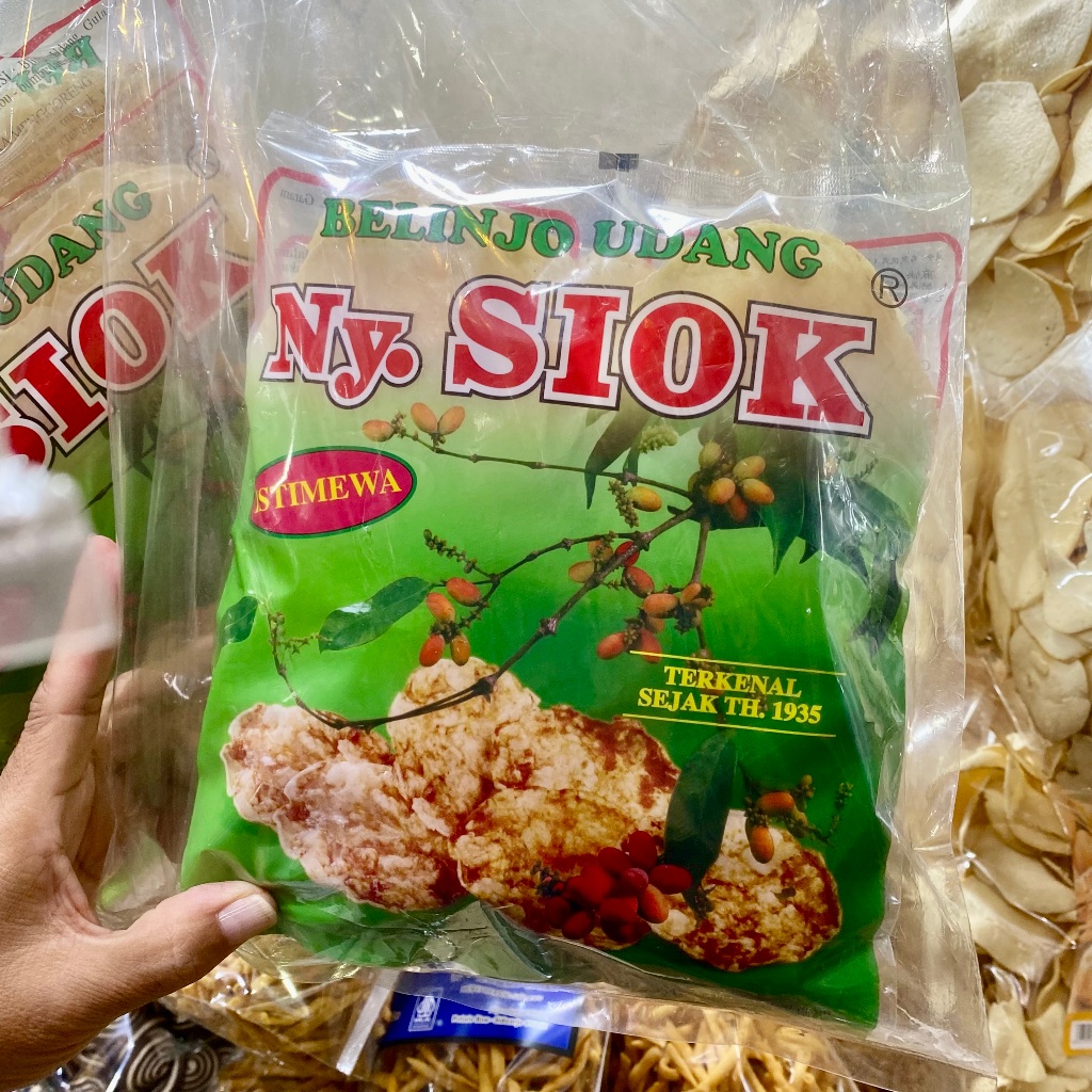 

Krupuk Emping Blinjo Mlinjo Udang Ny / Nyonya Siok Manis 200gr