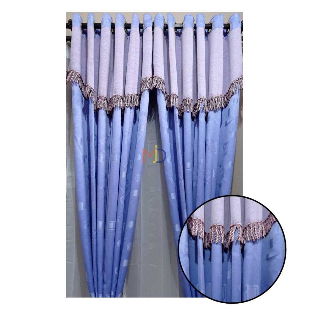 Gorden Cantik Model Poni Ungu / Tirai Jendela Model Poni