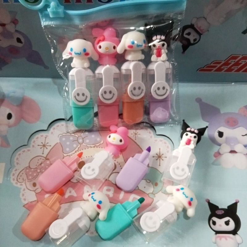 

1pak isi 4pc Stabillo Karakter / 4pc Warna Pastel Highlighter
