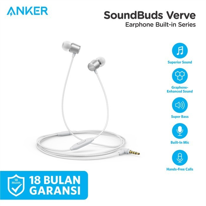 Anker Soundcore SoundBuds Verve A3801 Headset Earphone Handsfree