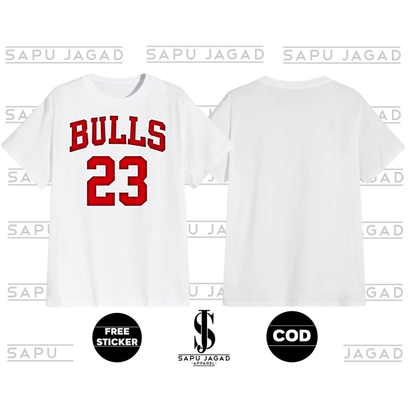 KAOS BULLS VERSI PUTIH READY/ KAOS BULLS TERLARIS/KAOS BULLS TERMURAH