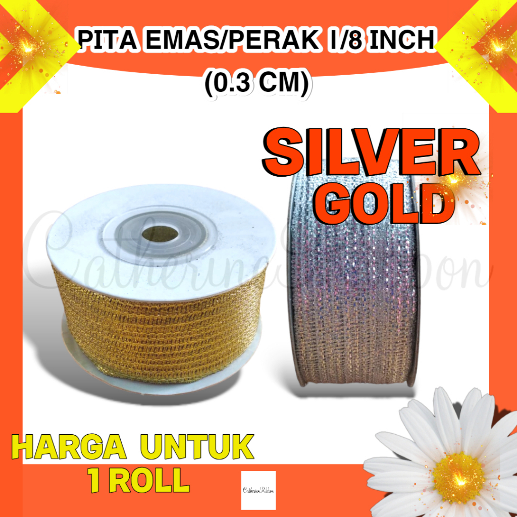 

Pita Emas/Perak 1/8 Inch