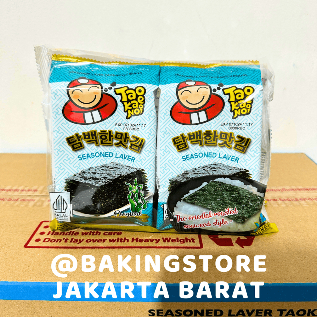 

Tao Kae Noi Seasoned Laver Original 2x4gr | Nori Rumput Laut HALAL