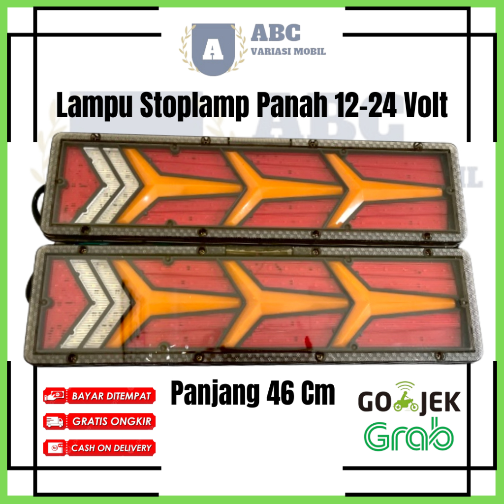 Stop Lamp belakang truck | lampu stop variasi belakang truk 12volt - 24volt model ST2409 Panah