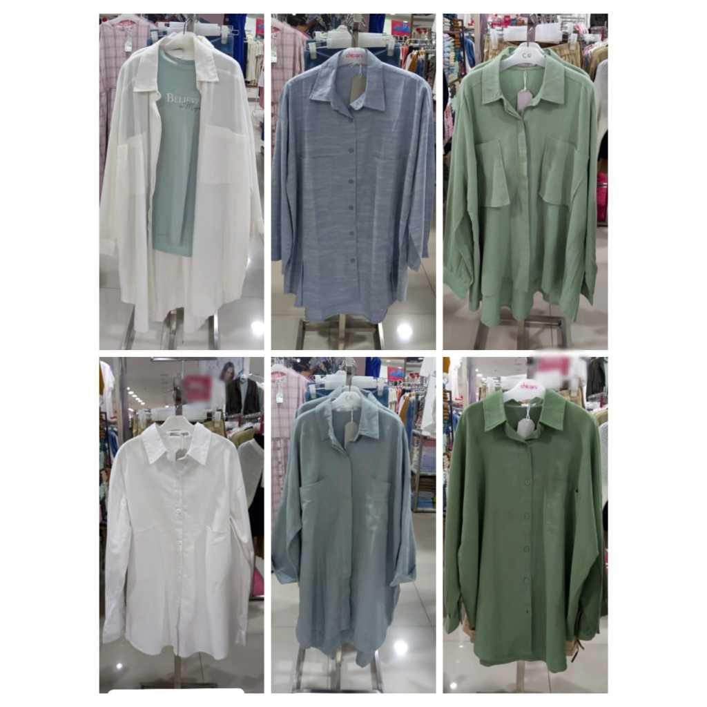 PAKAIAN WANITA ATASAN KEMEJA FREE SIZE CHIC GIRL ORIGINAL