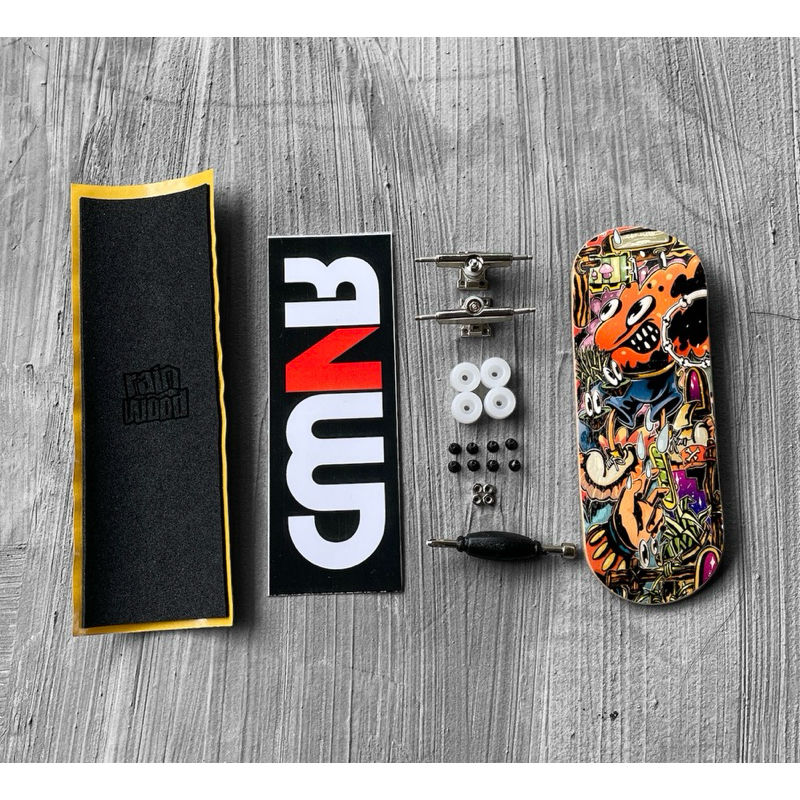 RAINWOOD FINGERBOARD FULLSET STANDAR FIRE SKATE