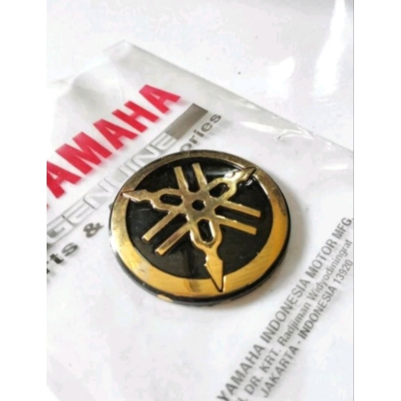 Emblem logo garputala tangki RX king RXKing Yamaha original warna gold