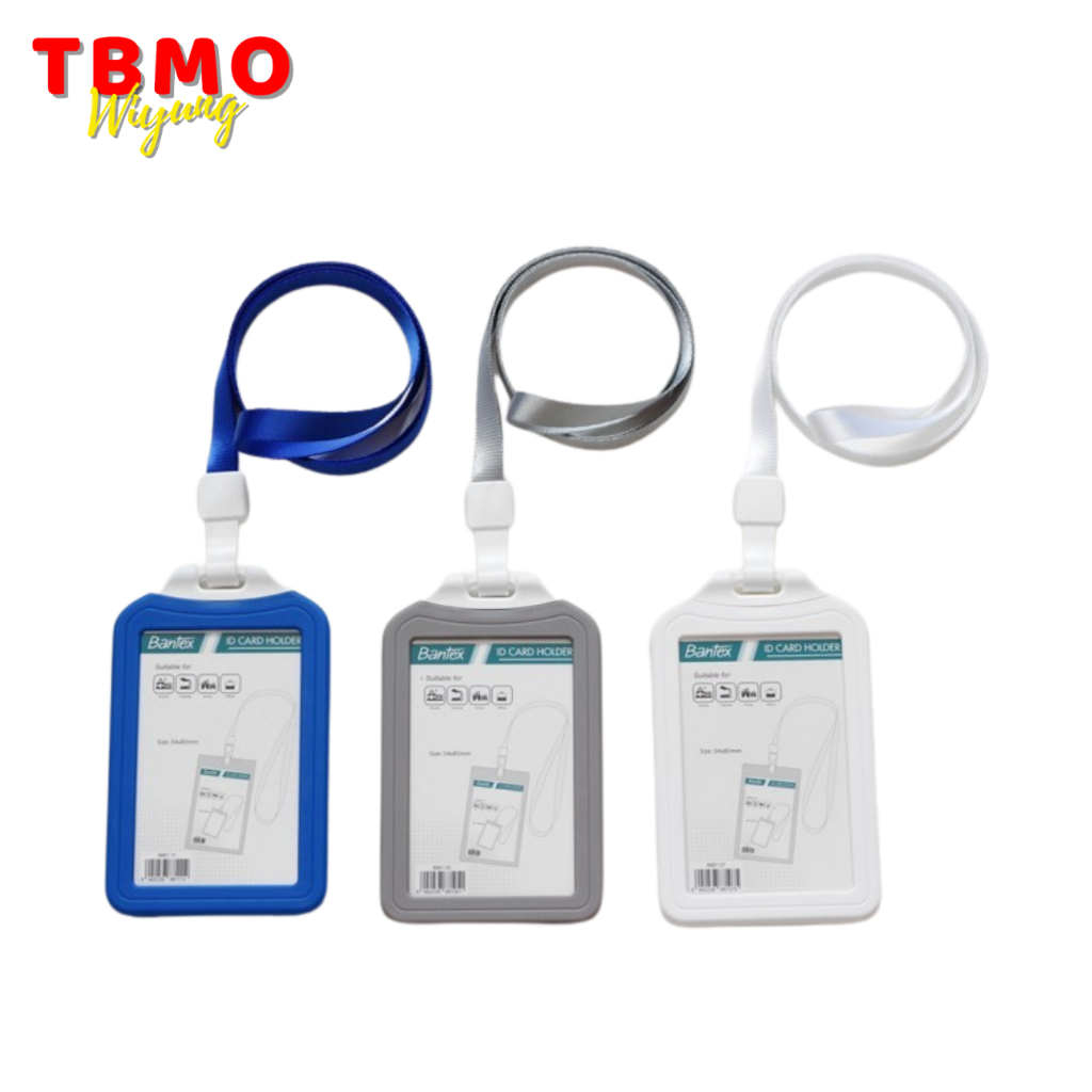 

TBMO Bantex Grey Dual Side ID Card Holder Lanyard Portrait 8881