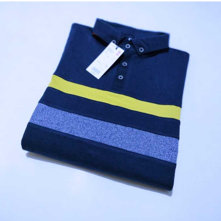 Kaos kerah pria kombinasi dadaIMPORT QUALITY /kaos polo kerah polos lengan pendek /baju kaos atasan 