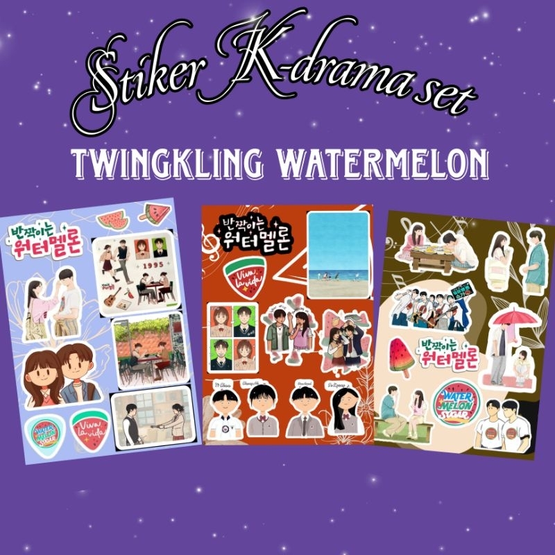

Sticker K-drama set A6 Twingkling watermelon