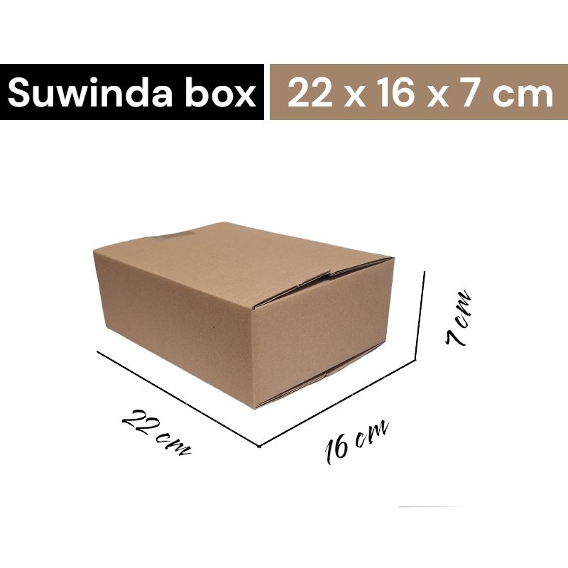 

kardus ukuran 22x16x7 cm box packing dll ST