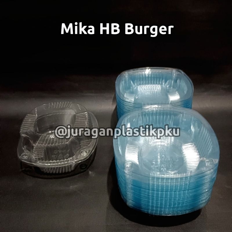 Mika HB Burger | Kemasan Plastik Hamburger / Kotak Kue Bakul Keranjang