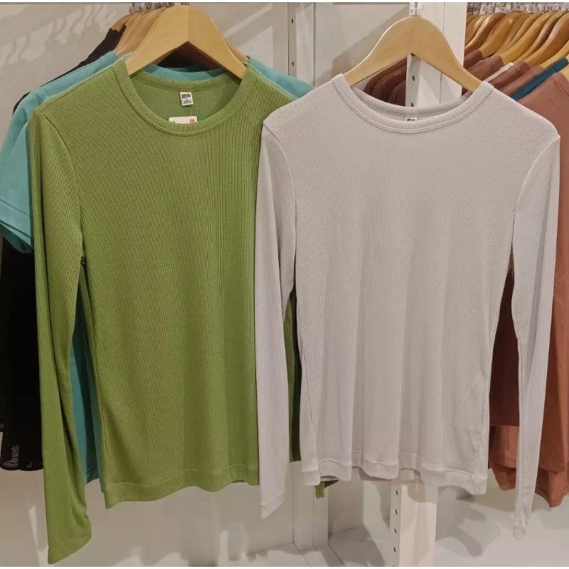 Uniqlo top katun rib