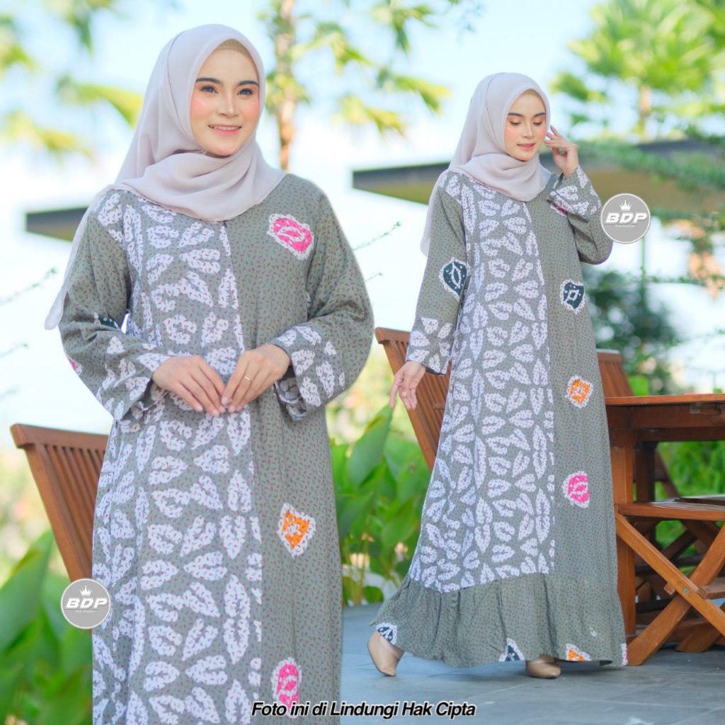 RATU DASTER - Daster Wanita Kekinian - Daster Rayon Busui Resleting Depan- Daster Panjang-Baju Tidur