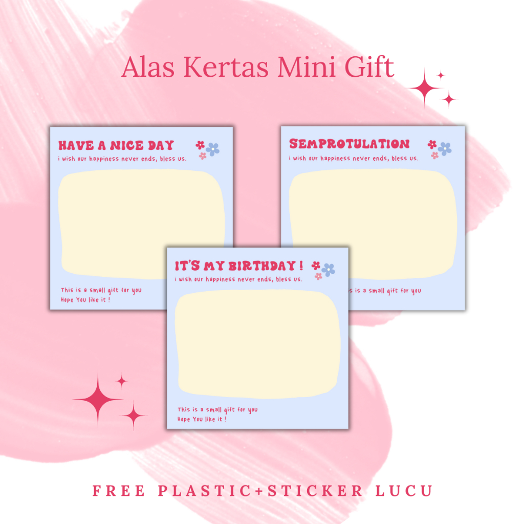 

SERI D | Alas Kertas Mini Gift - Alas kertas - Alas mini gift - Alas hampers - alas freebies