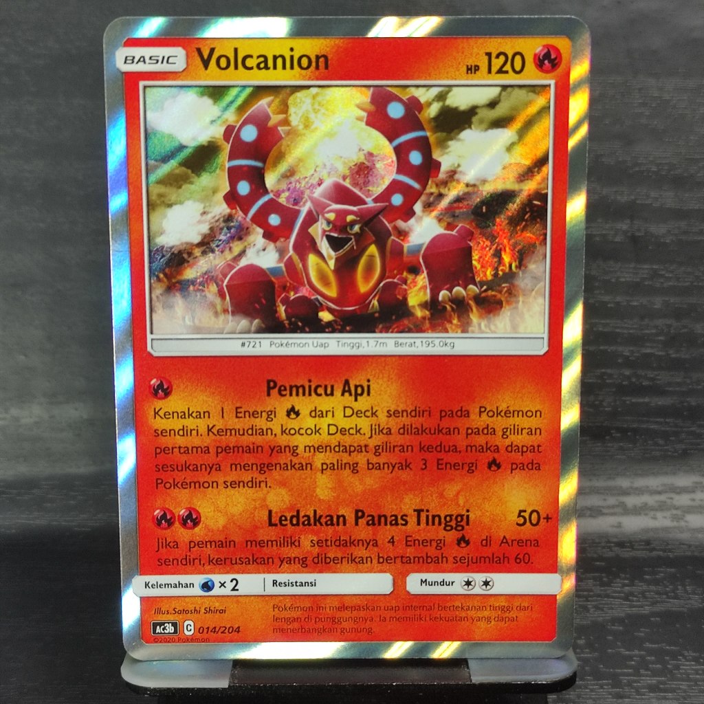 Kartu Pokemon Volcanion - API - regC 014/204 AC3b Holo Foil - Original TCG Indonesia ( Gratis Sleeve