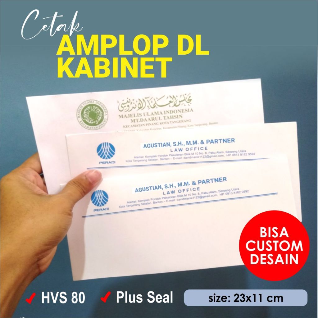 

CETAK AMPLOP DL KABINET 23x11 CM