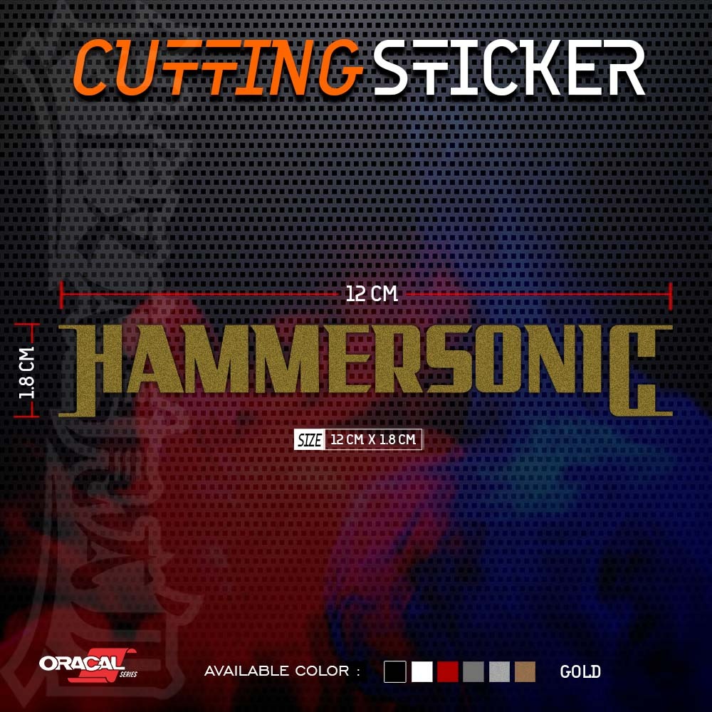Cutting Sticker Hammersonic Text logo | Stiker Cutting Tulisan Hammersonic