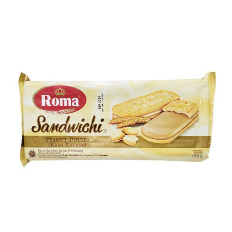 

Roma Biskuit Sandwich Peanut Butter 189 gram