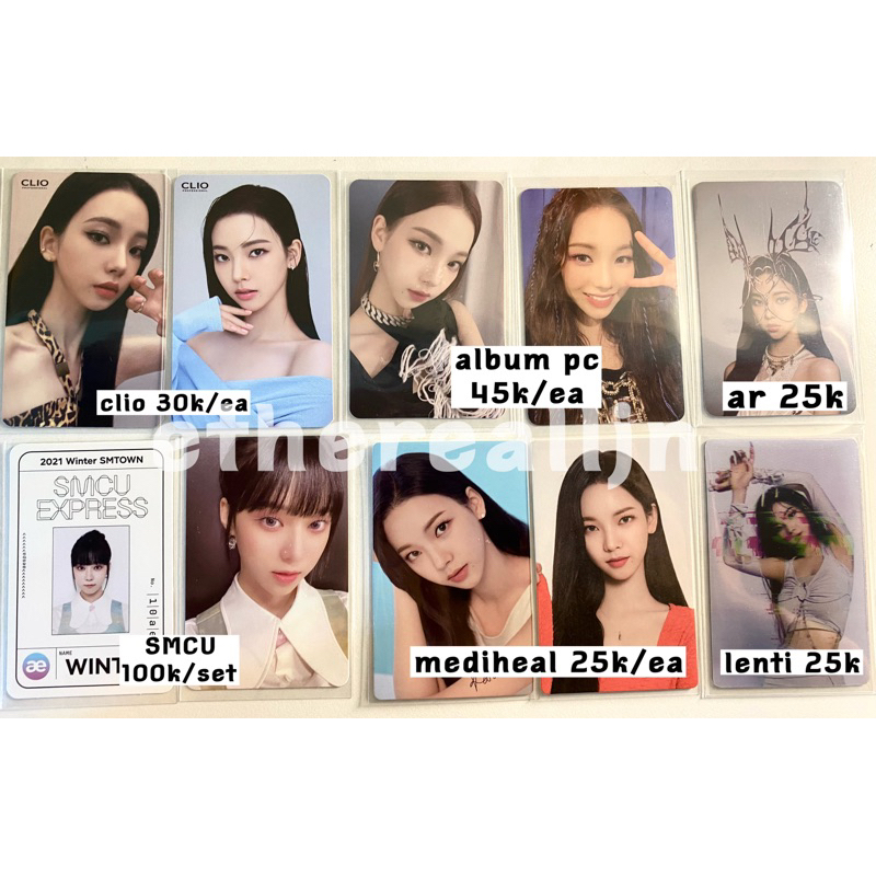 KARINA WINTER PHOTOCARD PC SAVAGE MEDIHEAL SMCU AESPA CLIO