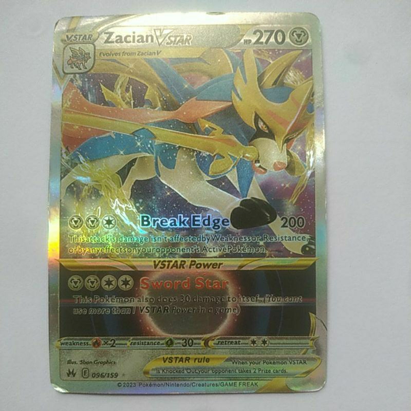 kartu pokemon Zacian Vstar