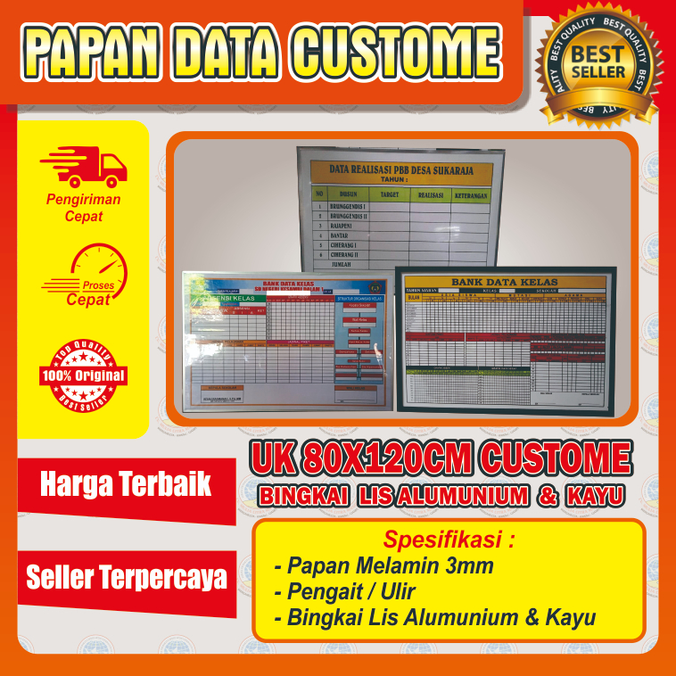 

PAPAN DATA UKURAN 80x120CM CUSTOME