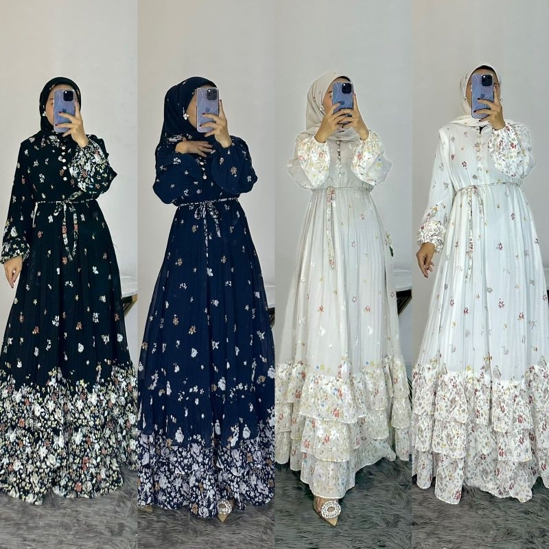 SET GAMIS JILBAB CERUTY PLISKET