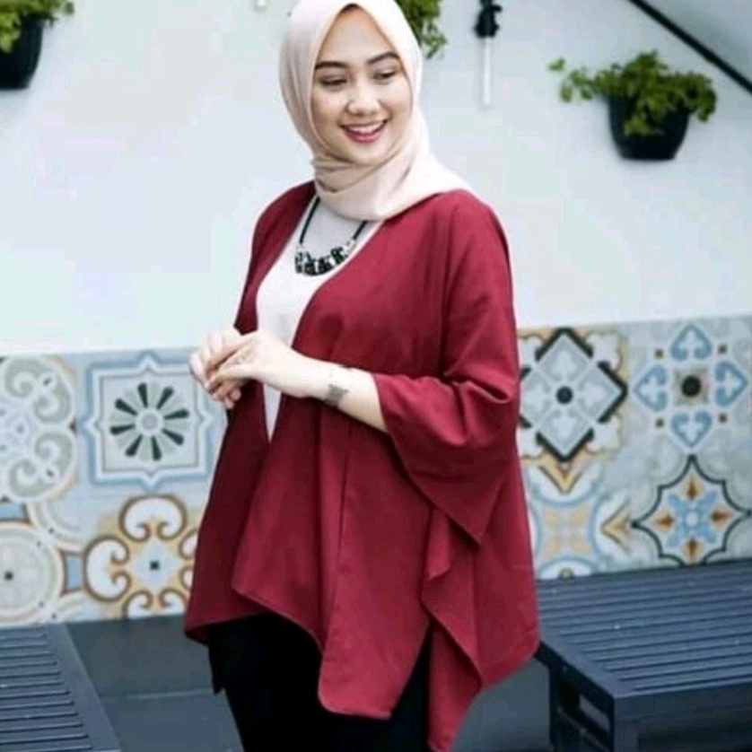 Big Sale Trxq7Q1c Promo Diskon Outer Kekinian Batwing Long Outer Perlengkapan Stelan Baju Pakaian At